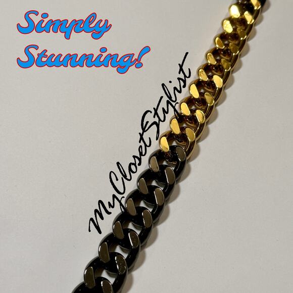 BANDOLIER Gold Black OMBRE Necklace Chain Satchel Strap NEW RETIRED unicorn rare - Picture 5 of 7